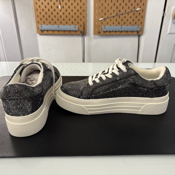 NEW Jessica Simpson Women COMIRRA Grey Platform Rhinestone Sneaker,Sz 7.5,No Box - Picture 6 of 12